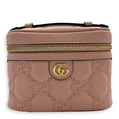 GG Vanity Bag Pink in Calfskin, Gold hardware