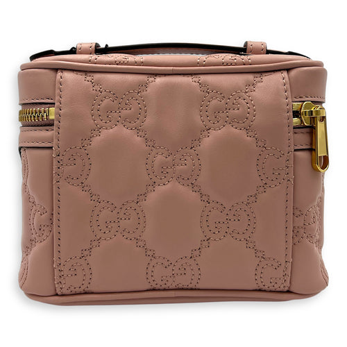 GG Vanity Bag Pink in Calfskin, Gold hardware