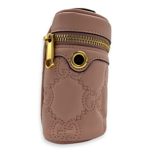 GG Vanity Bag Pink in Calfskin, Gold hardware