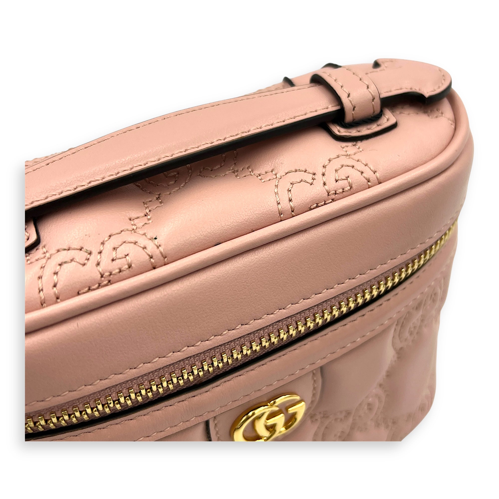 GG Vanity Bag Pink in Calfskin, Gold hardware
