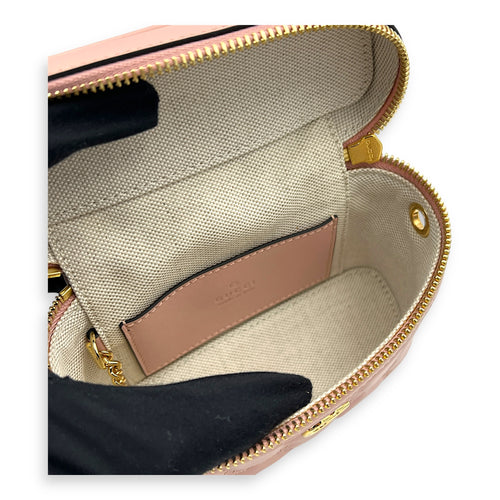 GG Vanity Bag Pink in Calfskin, Gold hardware