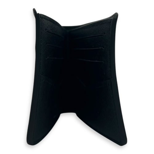 Eclipse Bifold Black Wallet in Coated Canvas