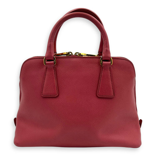 Promenade  Top Handle Bag Pink in Saffiano Leather, Gold hardware