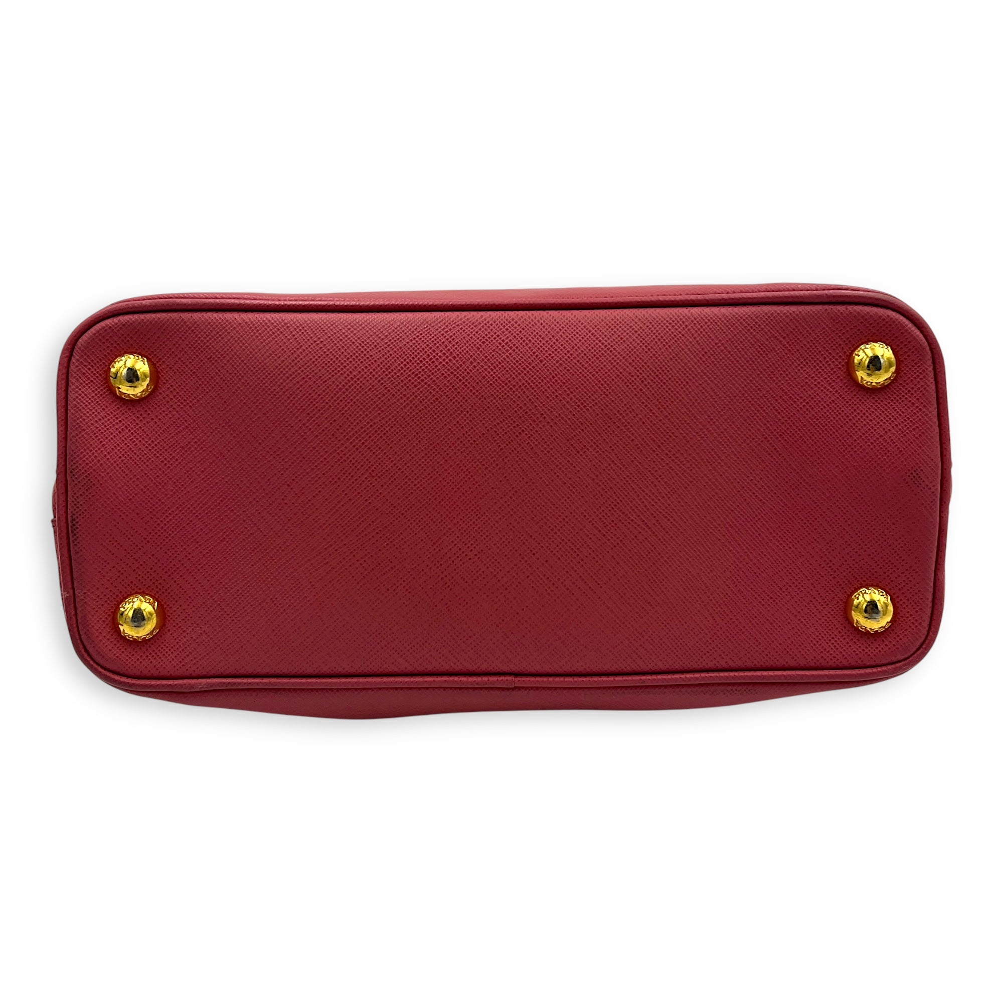 Promenade  Top Handle Bag Pink in Saffiano Leather, Gold hardware