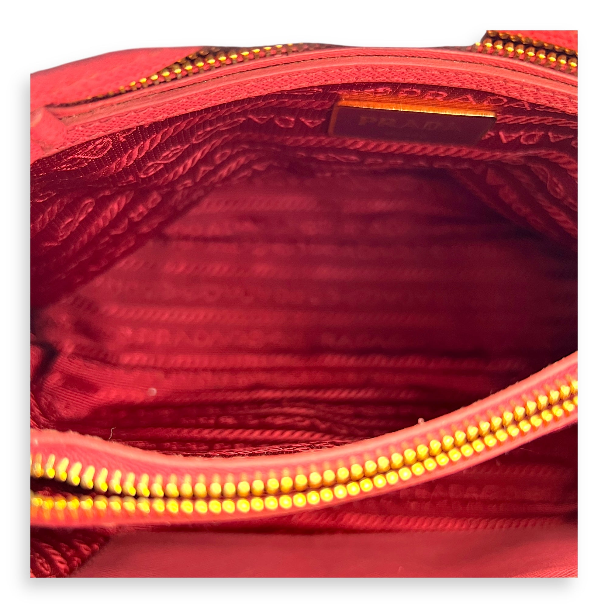 Promenade  Top Handle Bag Pink in Saffiano Leather, Gold hardware