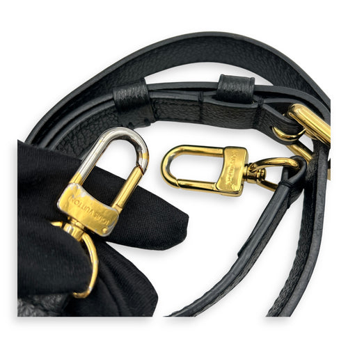 Metis Shoulder Bag Black in Empreinte Leather, Gold hardware