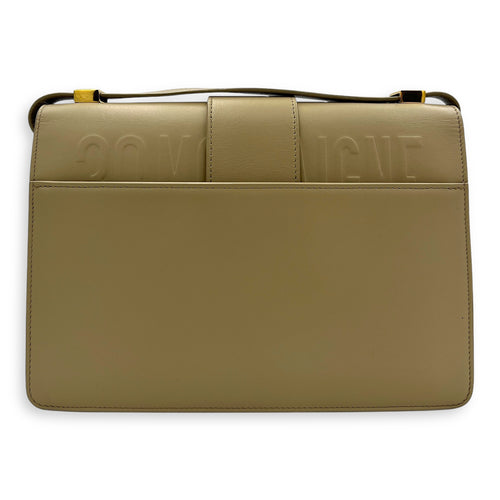 30 Montaigne Beige Shoulder Bag in Calfskin, Gold hardware