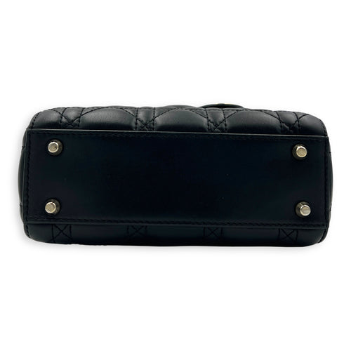 Lady Dior Top Handle Bag Mini Black in Lambskin, Gold hardware