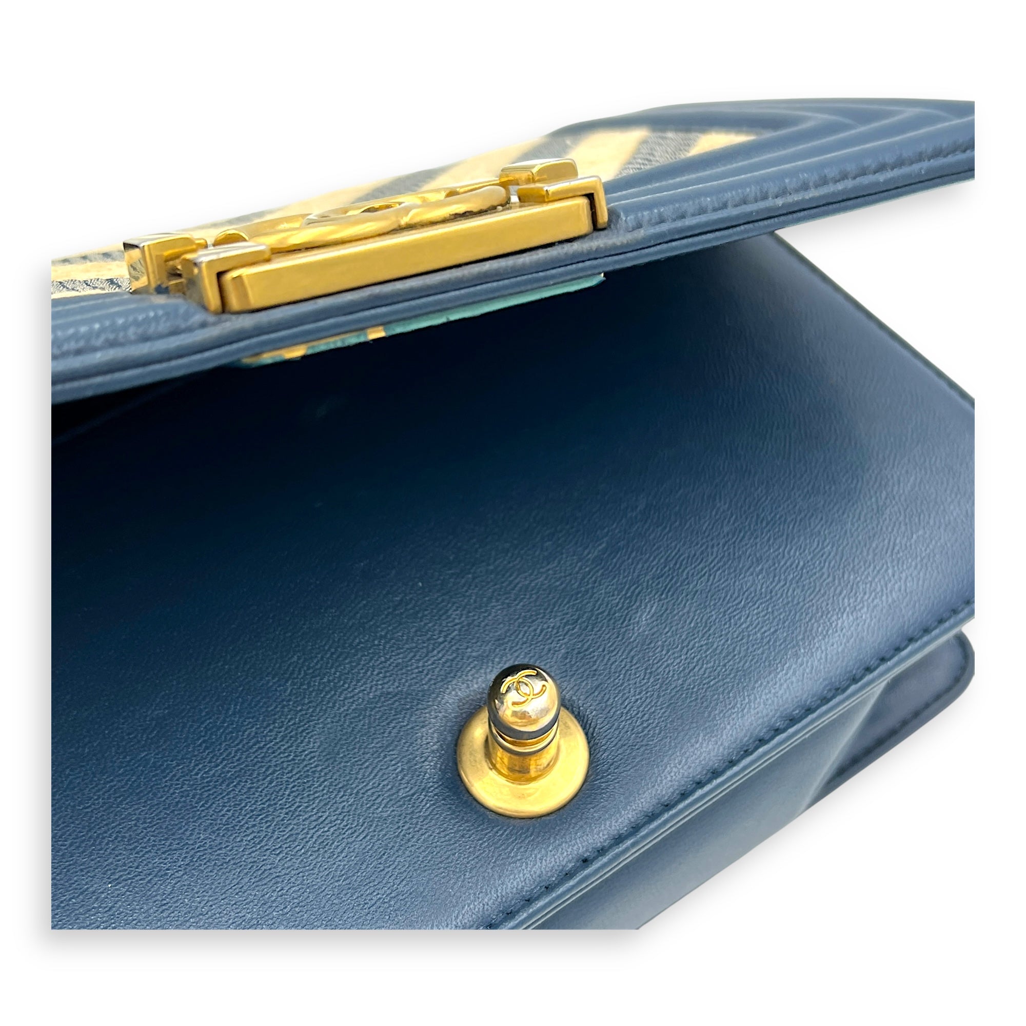 Boy Small Multi-colour Shoulder Bag in Calfskin, Gold hardware
