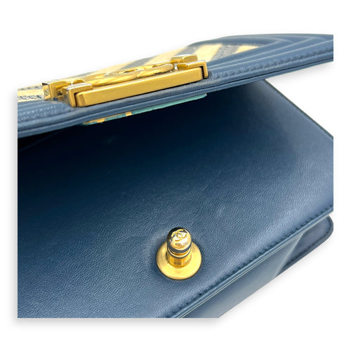 Boy Small Multi-colour Shoulder Bag in Calfskin, Gold hardware