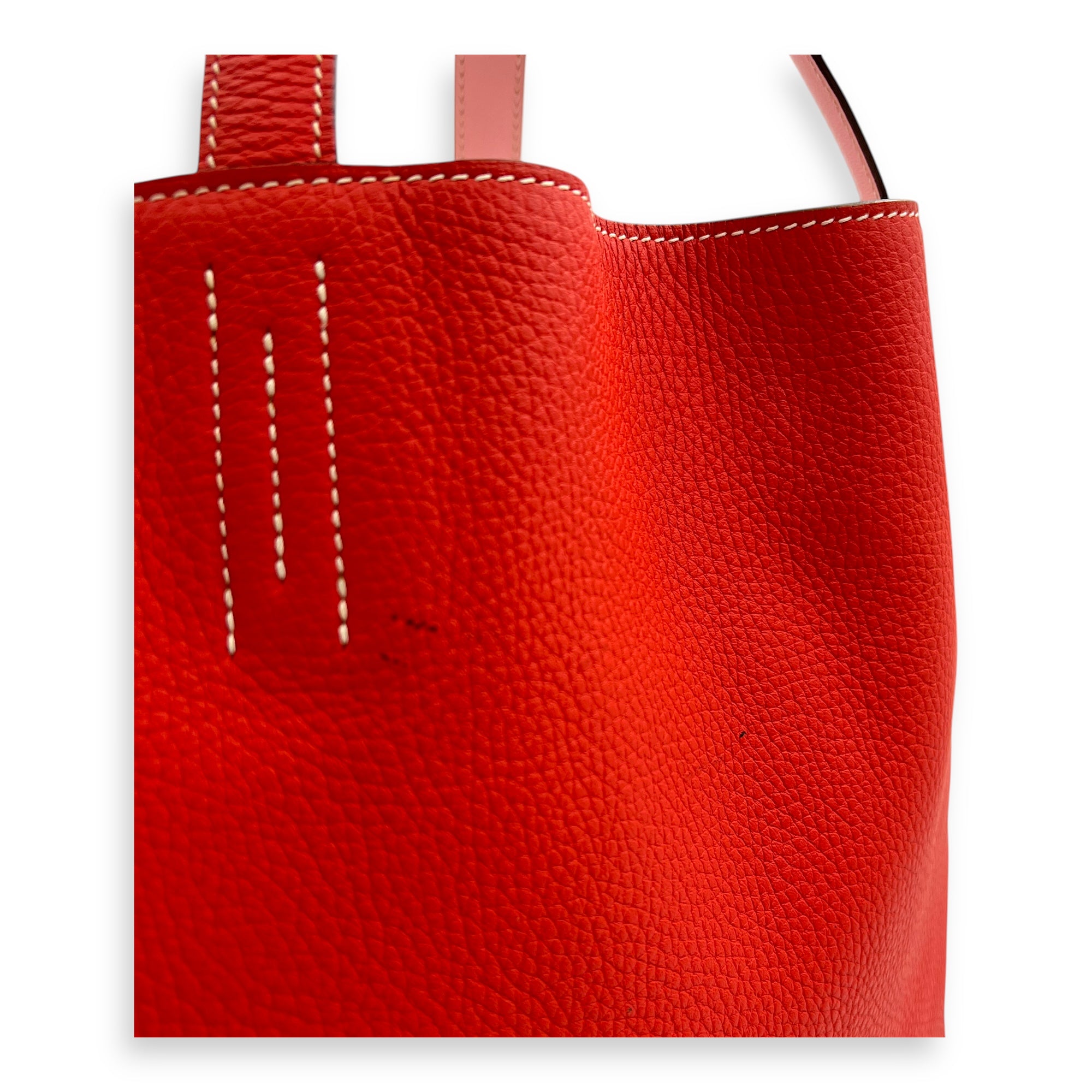 Double Sens 45 Sikkim Rose Sakura/Clemence Rouge Pivoine Tote Bag in Clemence