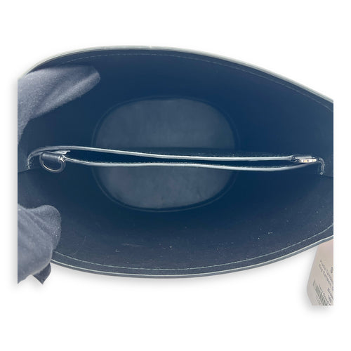 Tambour Brown Bucket Bag in Calfskin, Silver hardware