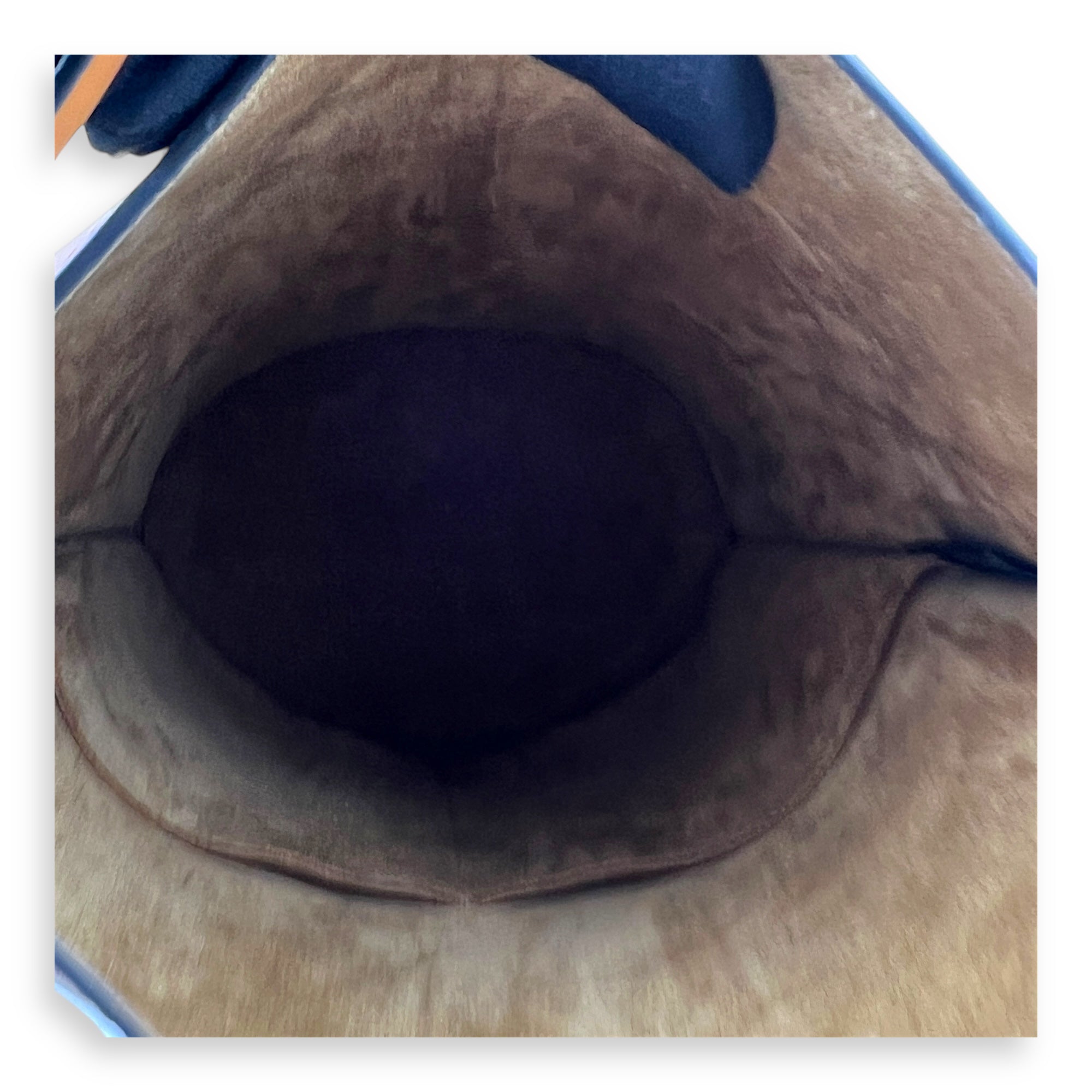 Gate Brown Bucket Bag in Calfskin, Silver hardware