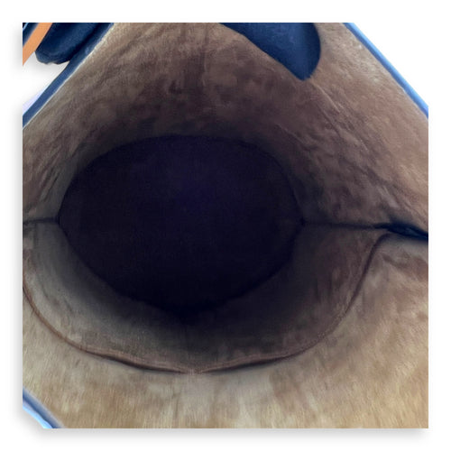 Gate Brown Bucket Bag in Calfskin, Silver hardware