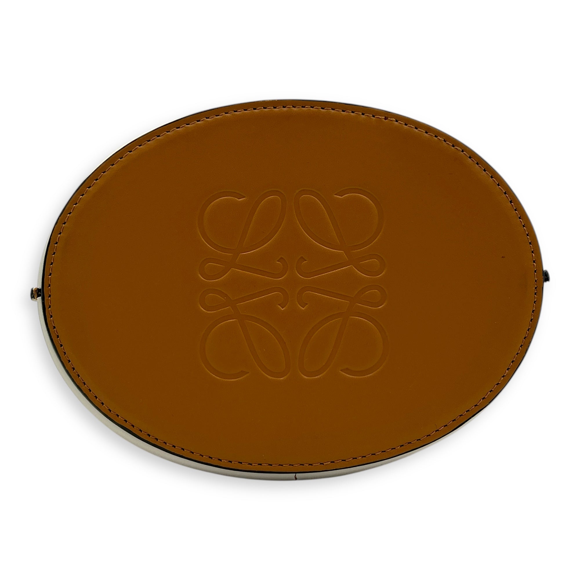 Gate Brown Bucket Bag in Calfskin, Silver hardware