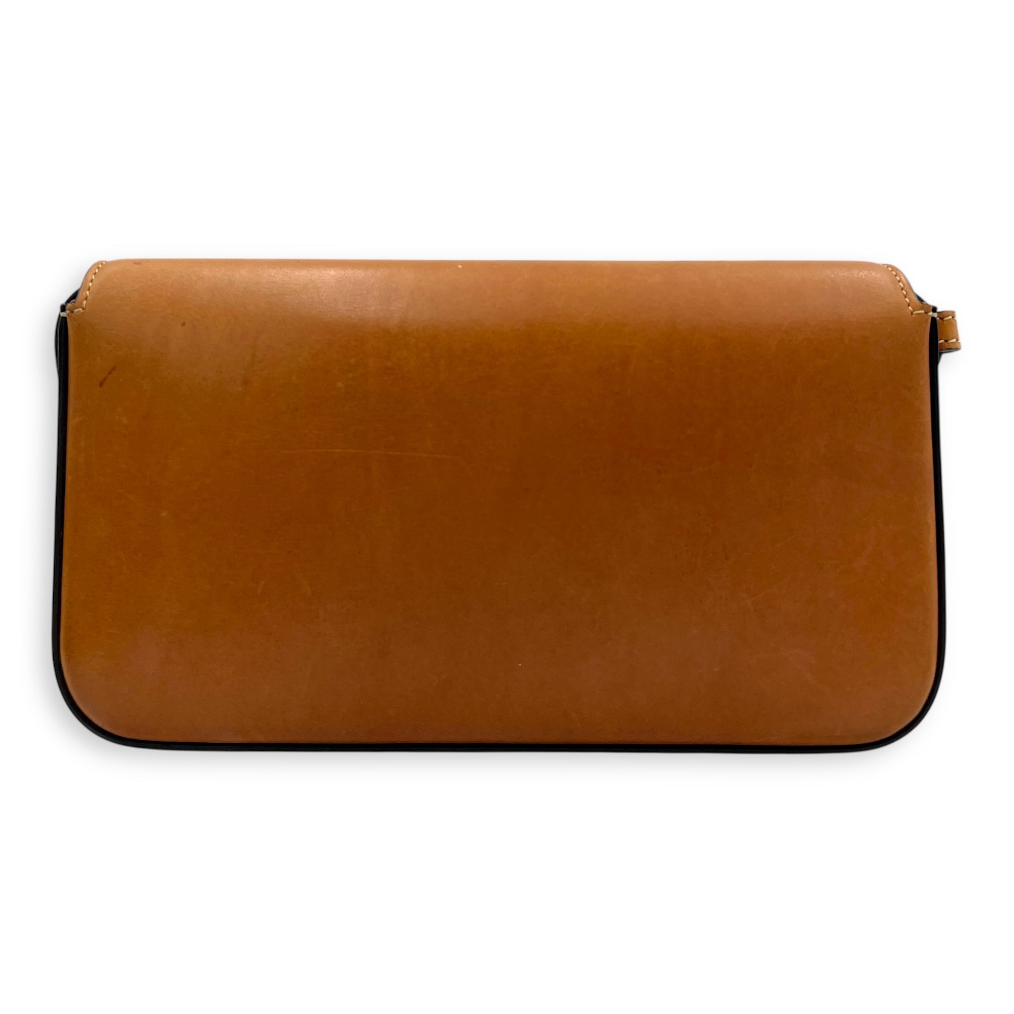 Claude Triomphe Shoulder Bag Brown in Calfskin, Gold hardware