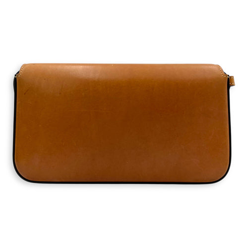 Claude Triomphe Shoulder Bag Brown in Calfskin, Gold hardware
