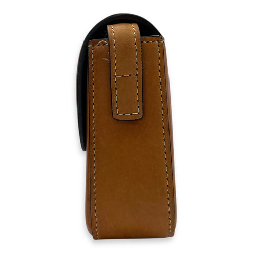 Claude Triomphe Shoulder Bag Brown in Calfskin, Gold hardware