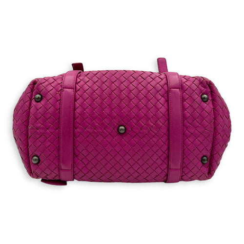 Intrecciato Boston Pink in Nappa Leather, Gunmetal hardware