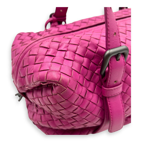 Intrecciato Boston Pink in Nappa Leather, Gunmetal hardware