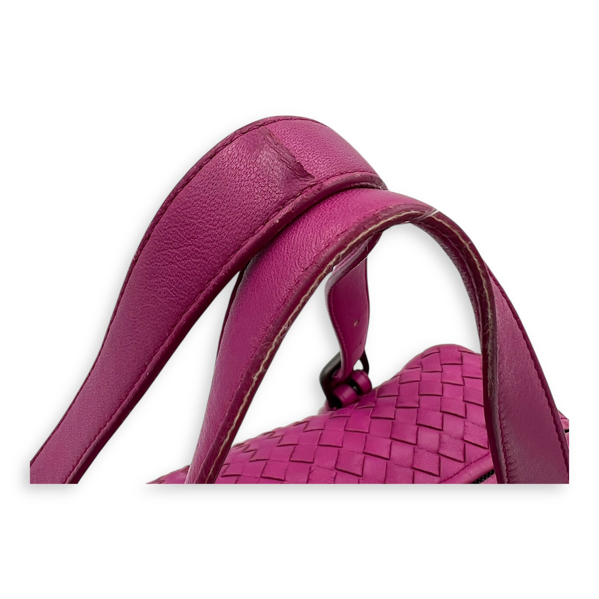 Intrecciato Boston Pink in Nappa Leather, Gunmetal hardware