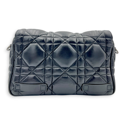 Diorcamp Crossbody Bag Black in Calfskin, Gunmetal hardware