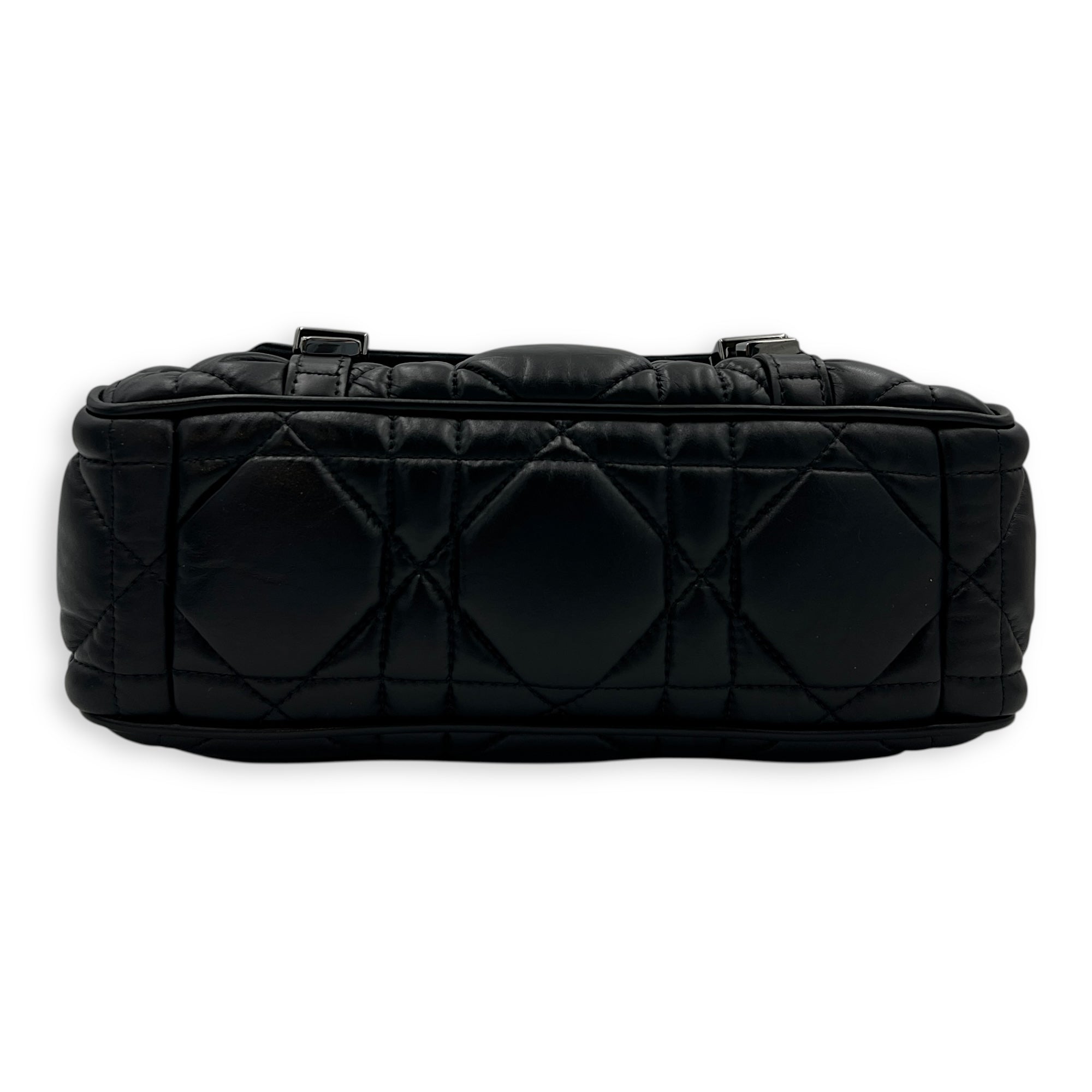 Diorcamp Crossbody Bag Black in Calfskin, Gunmetal hardware