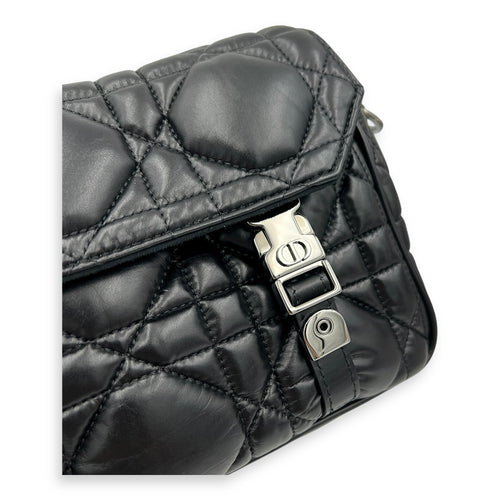 Diorcamp Crossbody Bag Black in Calfskin, Gunmetal hardware