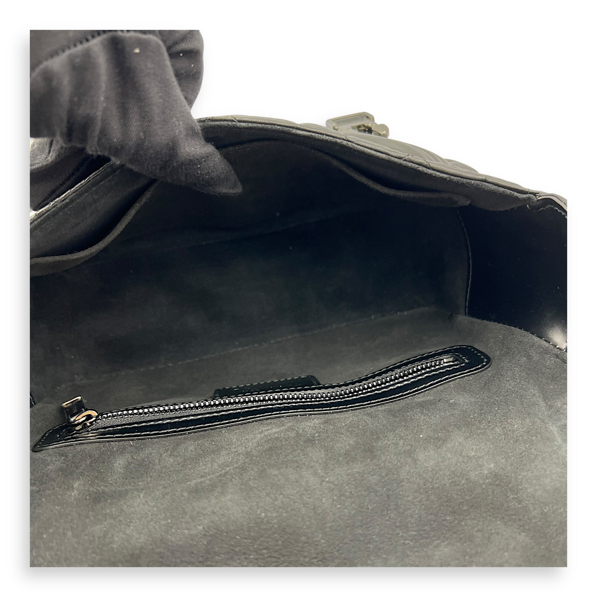 Diorcamp Crossbody Bag Black in Calfskin, Gunmetal hardware