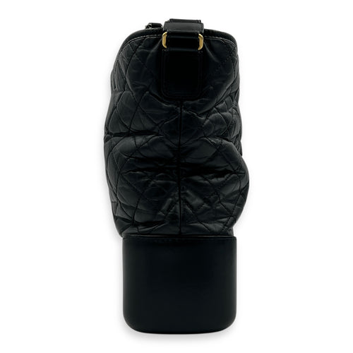Gabrielle Shoulder Bag Black in Calfskin, Mixed hardware