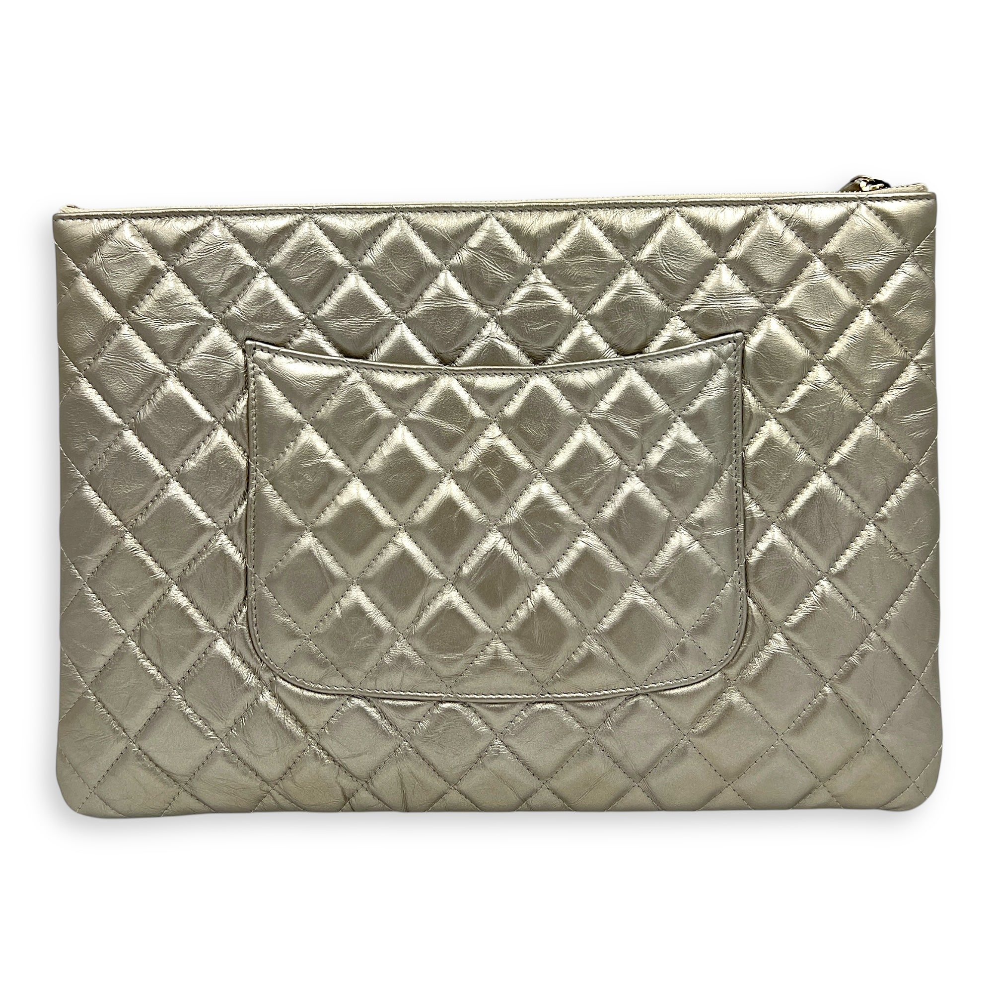 2.55 Pouch Gold in Calfskin, Gold hardware