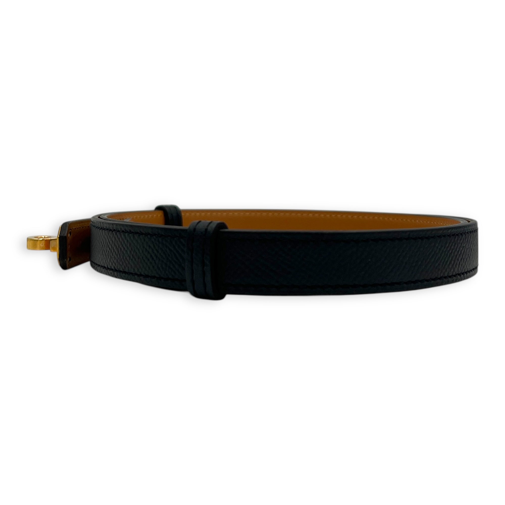 Kelly Black in Epsom, Gold hardware