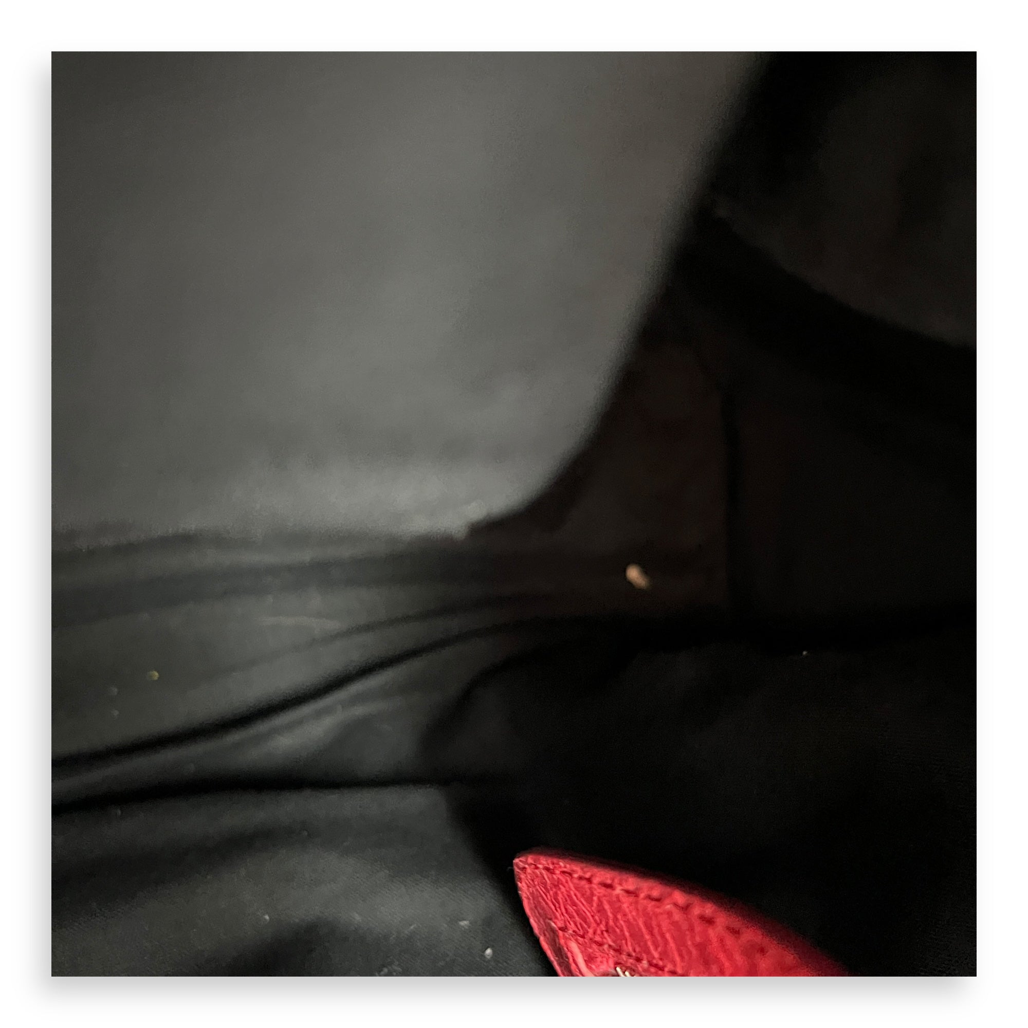 Velo Red Top Handle Bag in Calfskin, Silver hardware