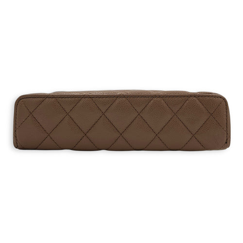 26S CC Vanity Bag Brown in Caviar Leather, Gold hardware