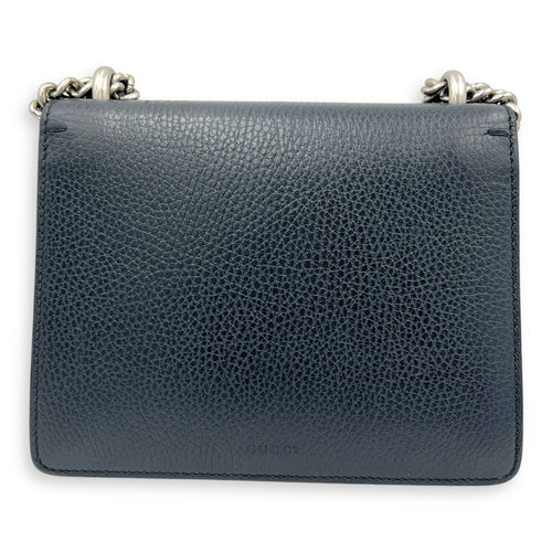 Dionysus Shoulder Bag Mini Black in Calfskin, Silver hardware