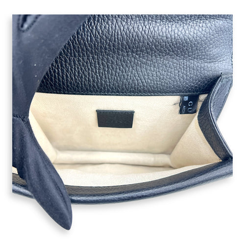 Dionysus Shoulder Bag Mini Black in Calfskin, Silver hardware