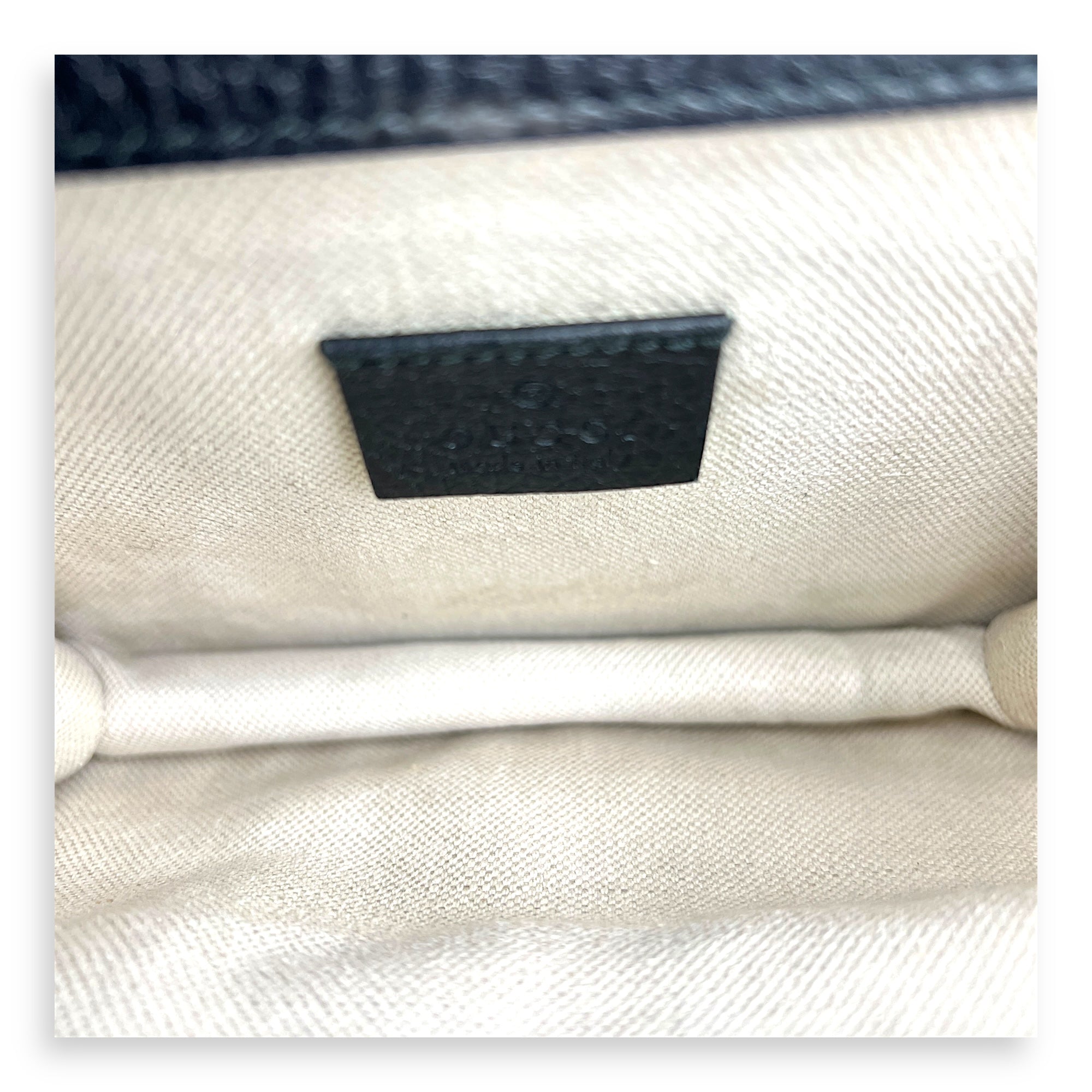 Dionysus Shoulder Bag Mini Black in Calfskin, Silver hardware