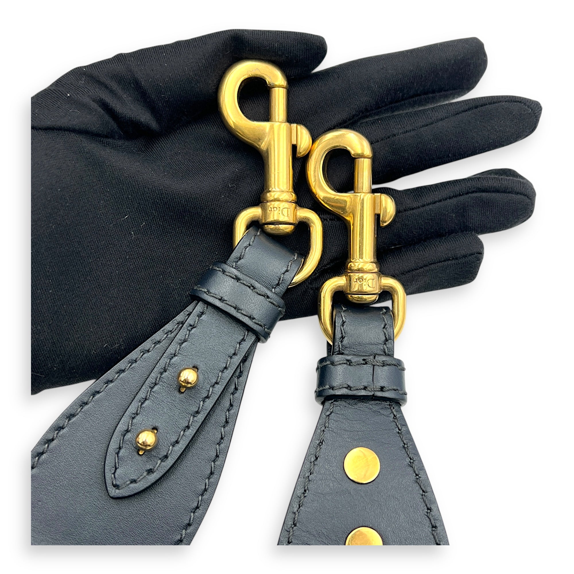 Saddle Mini Blue Shoulder Bag in Canvas, Gold hardware