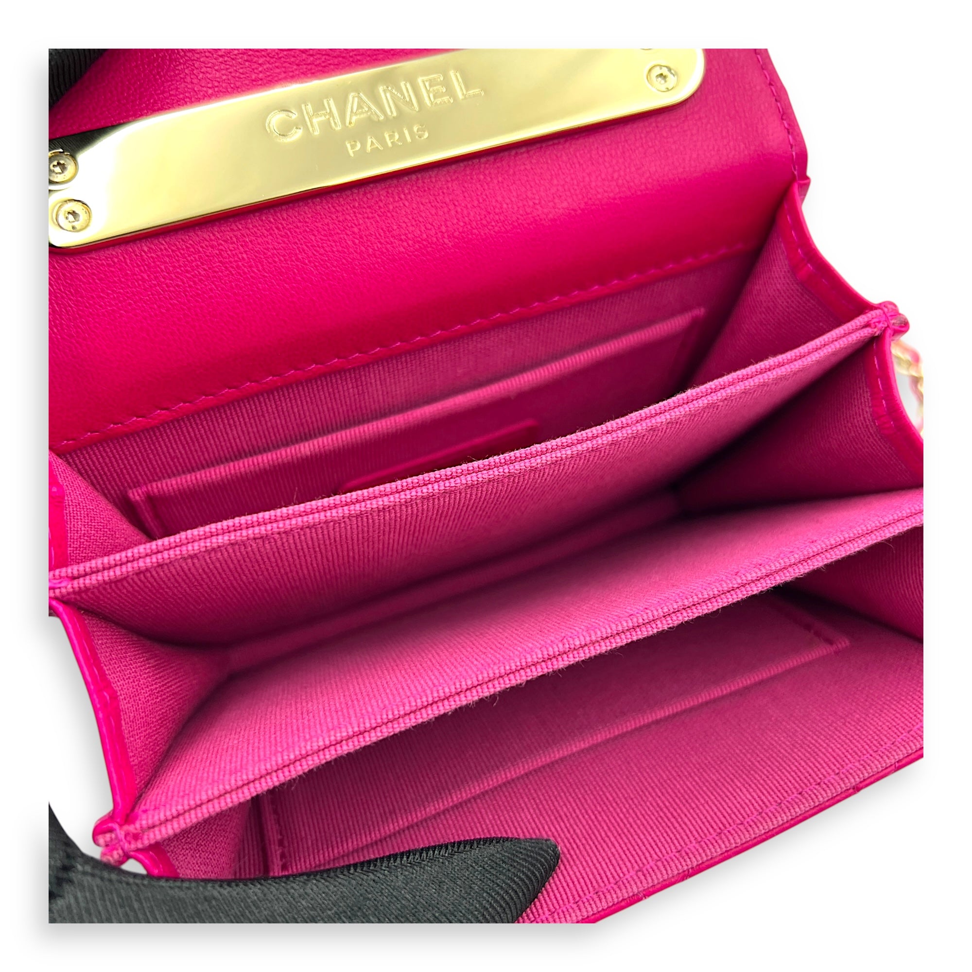 Paris Le19M Flap Pink Top Handle Bag in Lambskin, Gold hardware