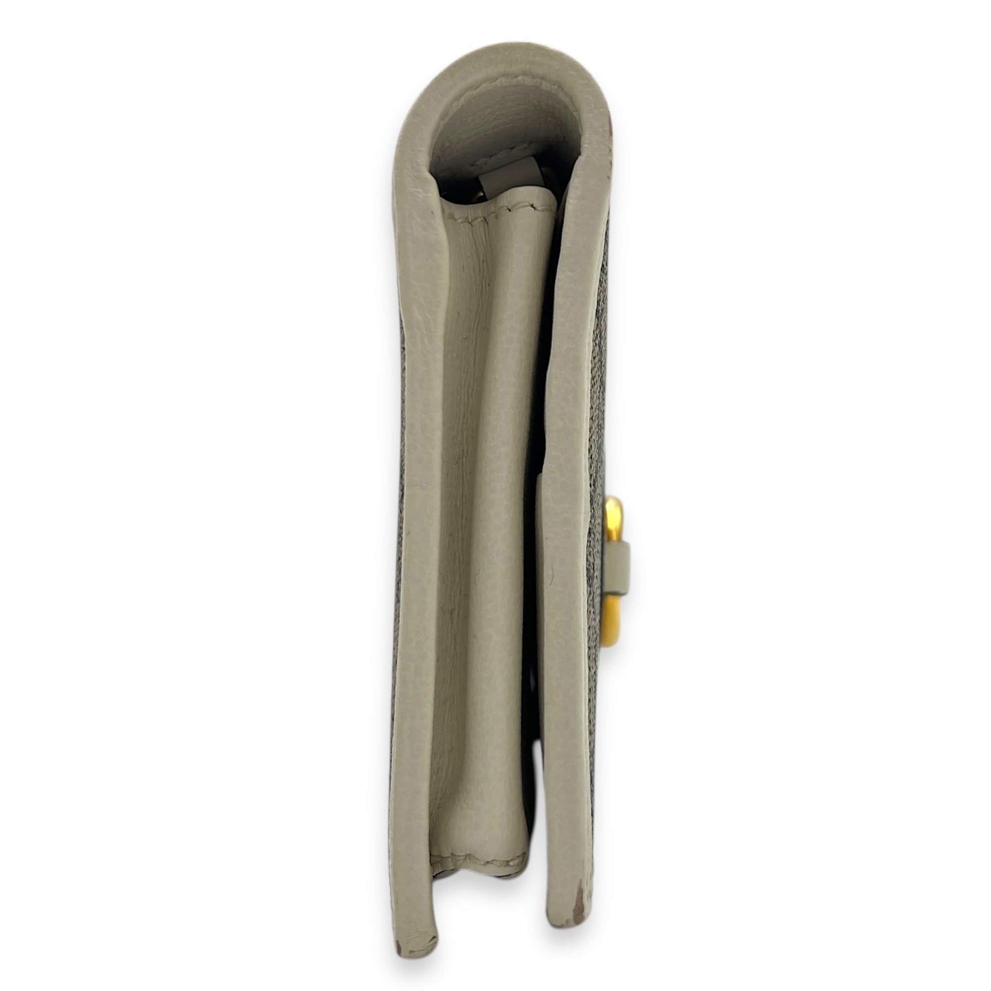 Horsebit 1955 Wallet On Chain Grey in Coated Canvas, Gold hardware