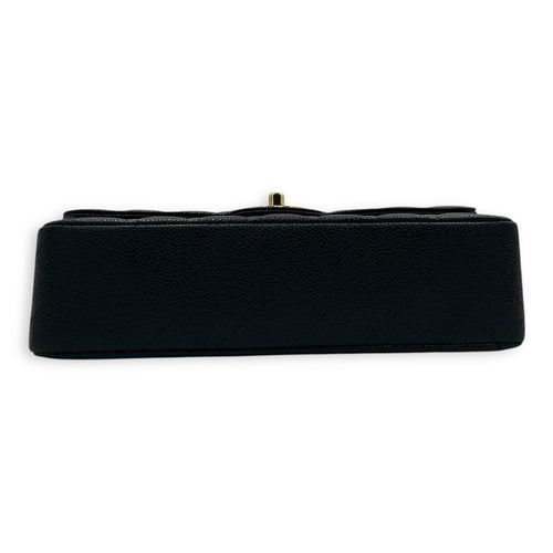 Classic Shoulder Bag Medium Black in Caviar Leather, Gold hardware