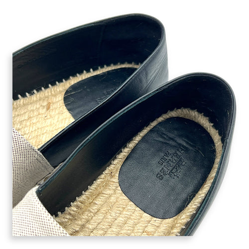 Joven Espadrille 40 Beige Shoes in Canvas, Silver hardware