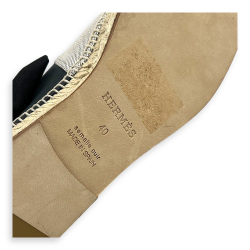 Joven Espadrille 40 Beige Shoes in Canvas, Silver hardware