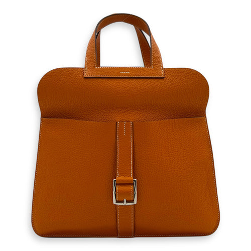 Halzan Orange in Calfskin, Palladium hardware