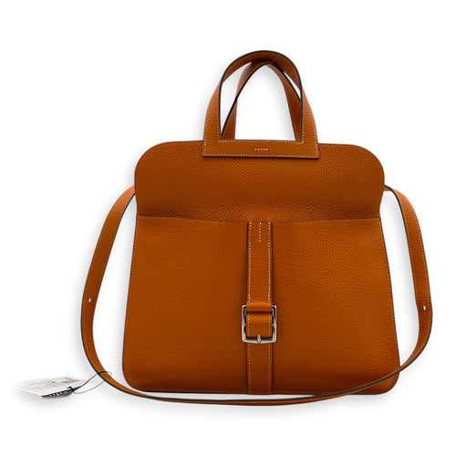 Halzan Orange in Calfskin, Palladium hardware