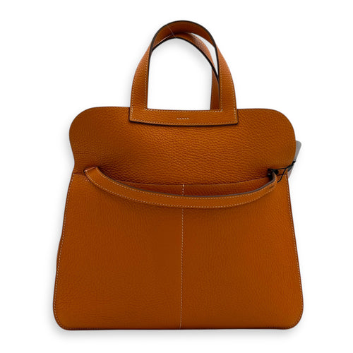 Halzan Orange in Calfskin, Palladium hardware