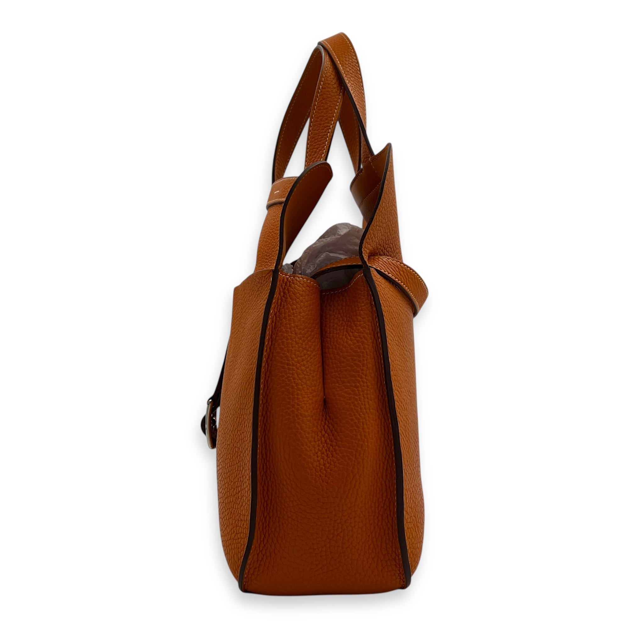 Halzan Orange in Calfskin, Palladium hardware