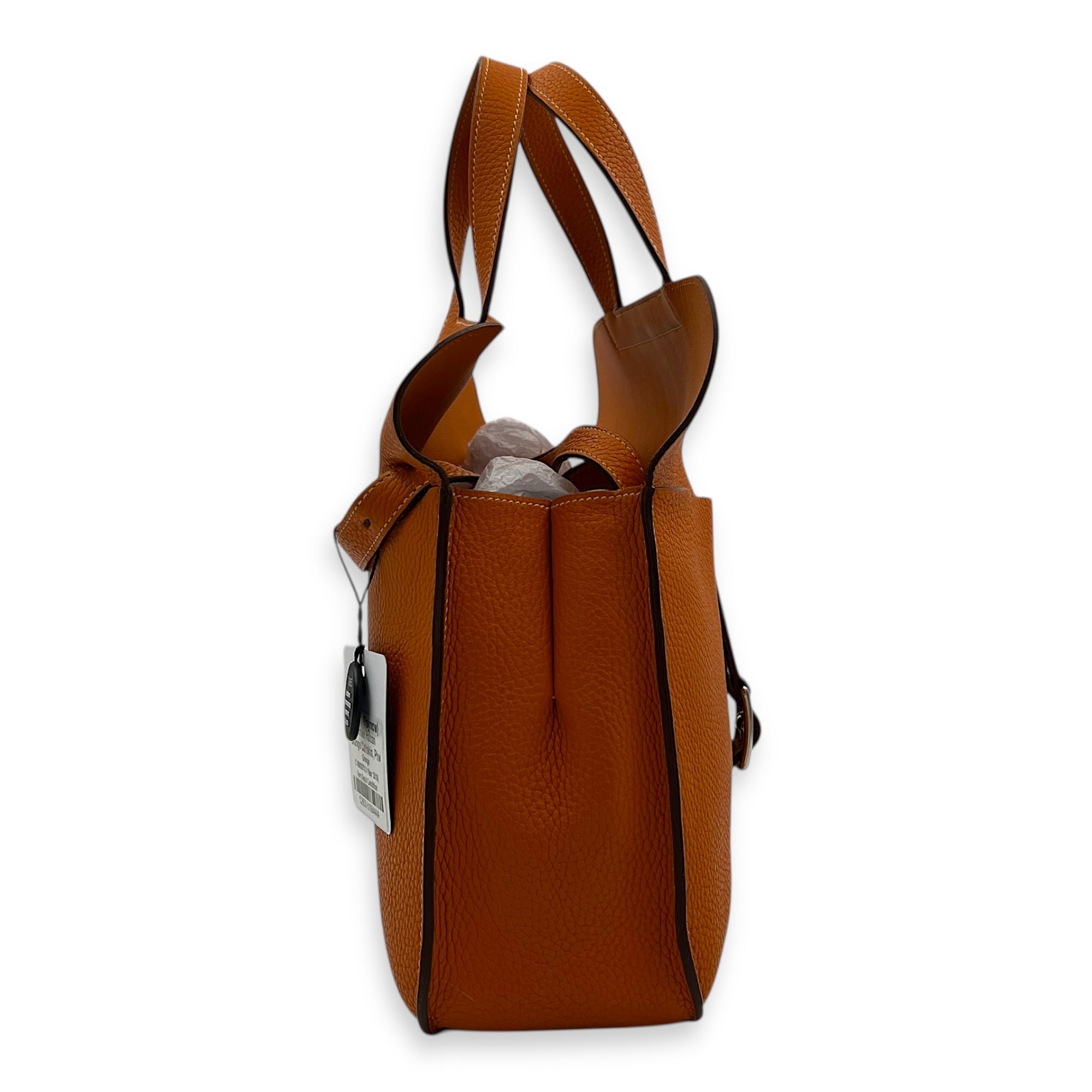 Halzan Orange in Calfskin, Palladium hardware
