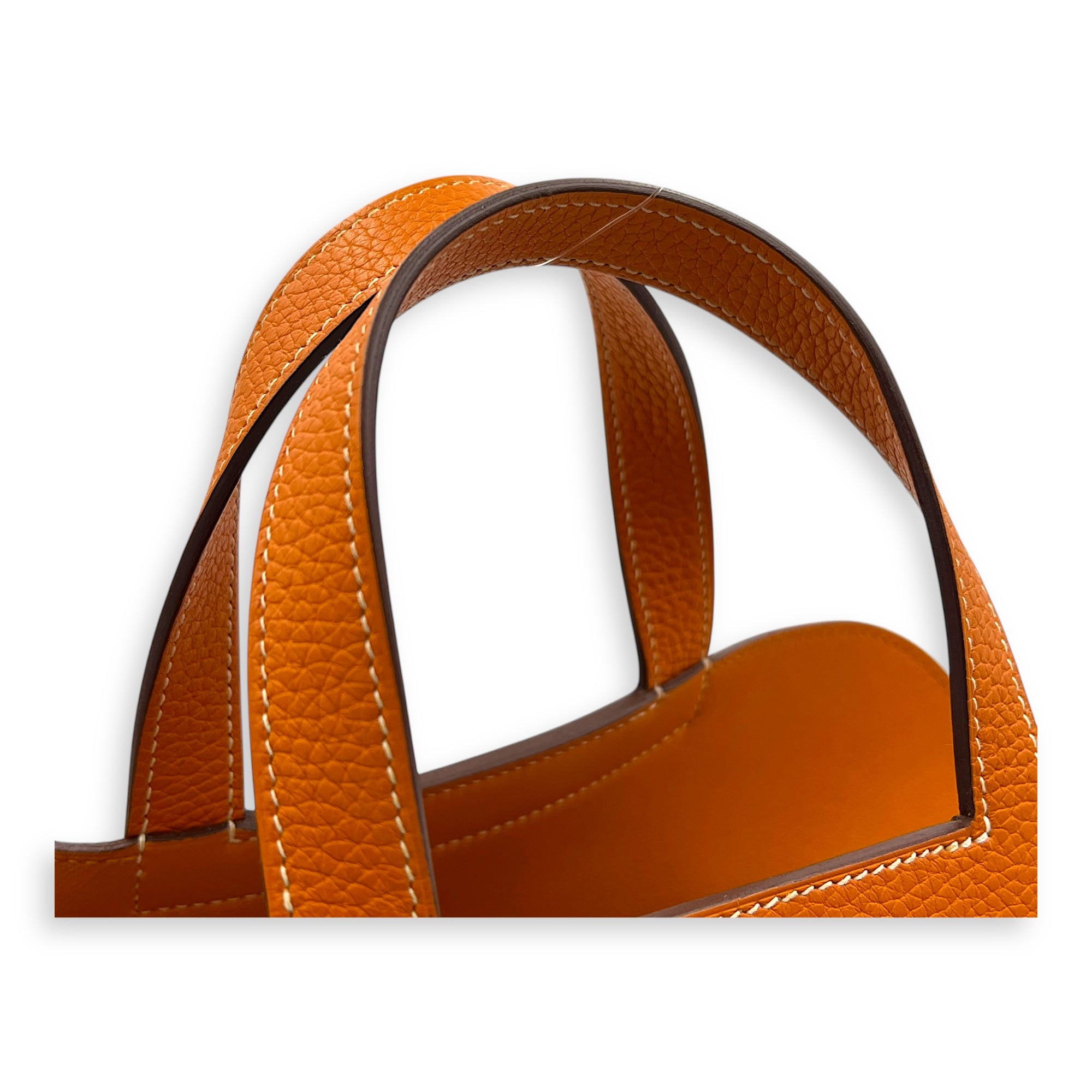 Halzan Orange in Calfskin, Palladium hardware
