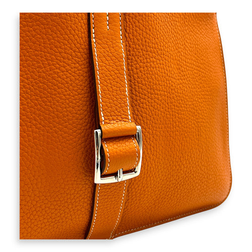 Halzan Orange in Calfskin, Palladium hardware